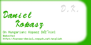 daniel kopasz business card